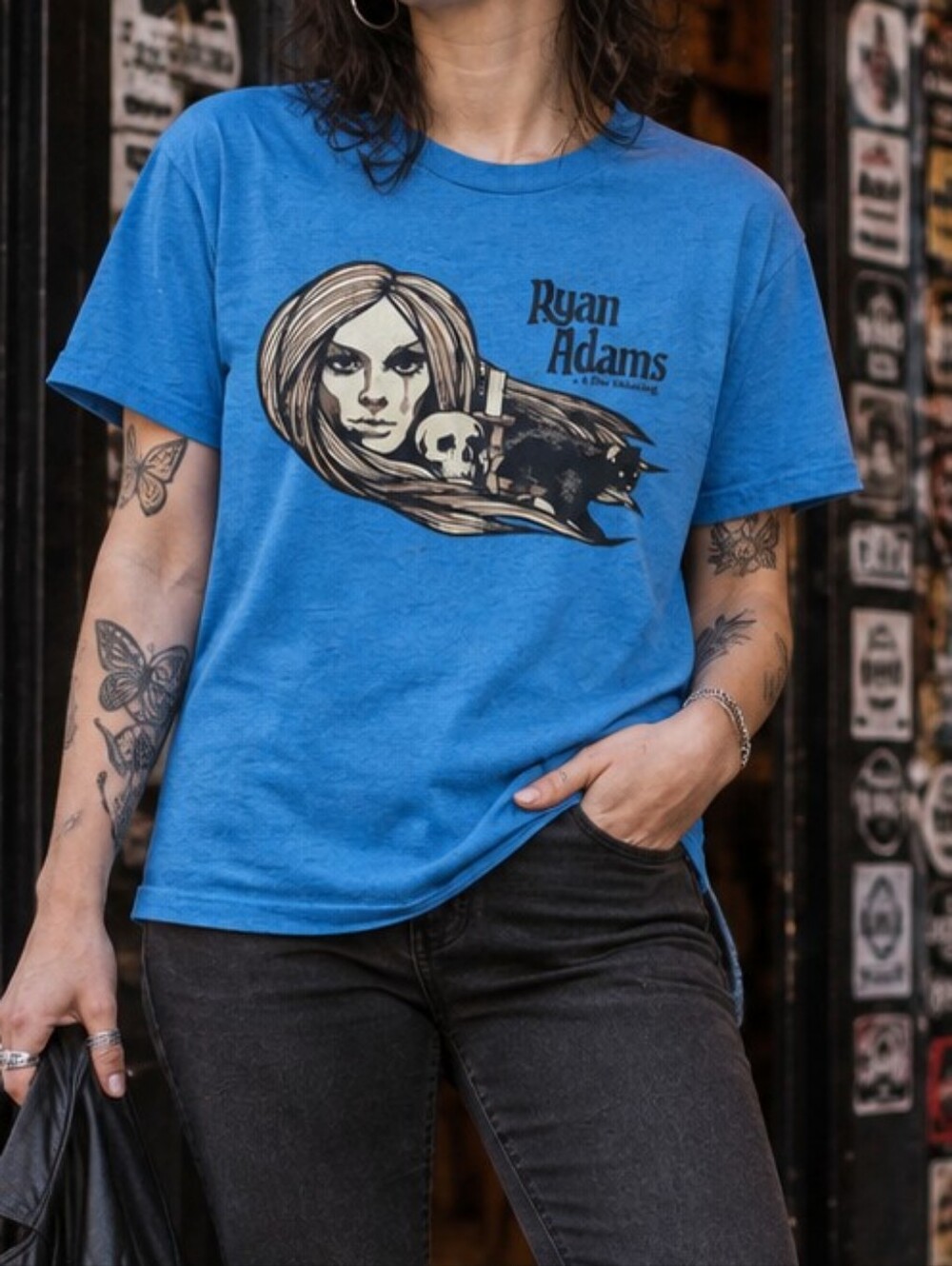 Ryan Adams & The Shining Blue Graphic Band Tee M Alt Rock Indie Sleaze Music